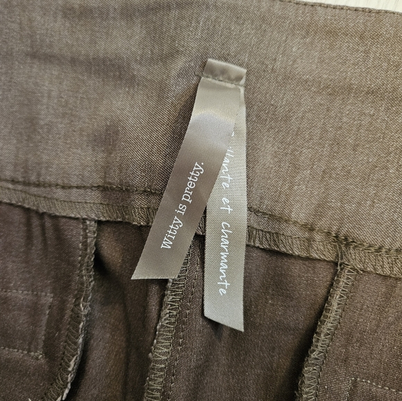 Women's Brown Pants Size 26 Stretchy high rise pull on plus size - Picture 5 of 6